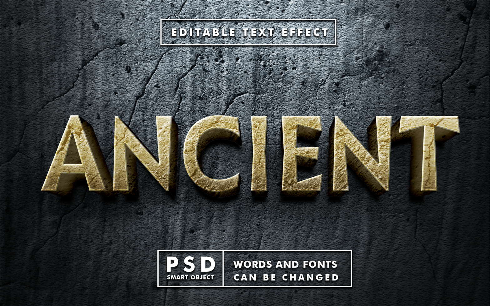 Ancient Editable Text Effect psd