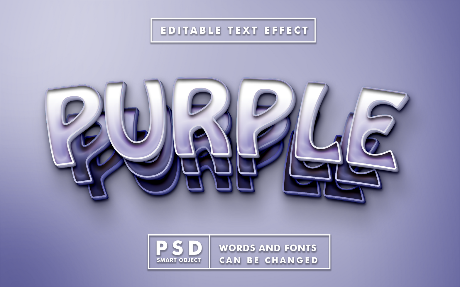 Purple Editable Text Effect psd