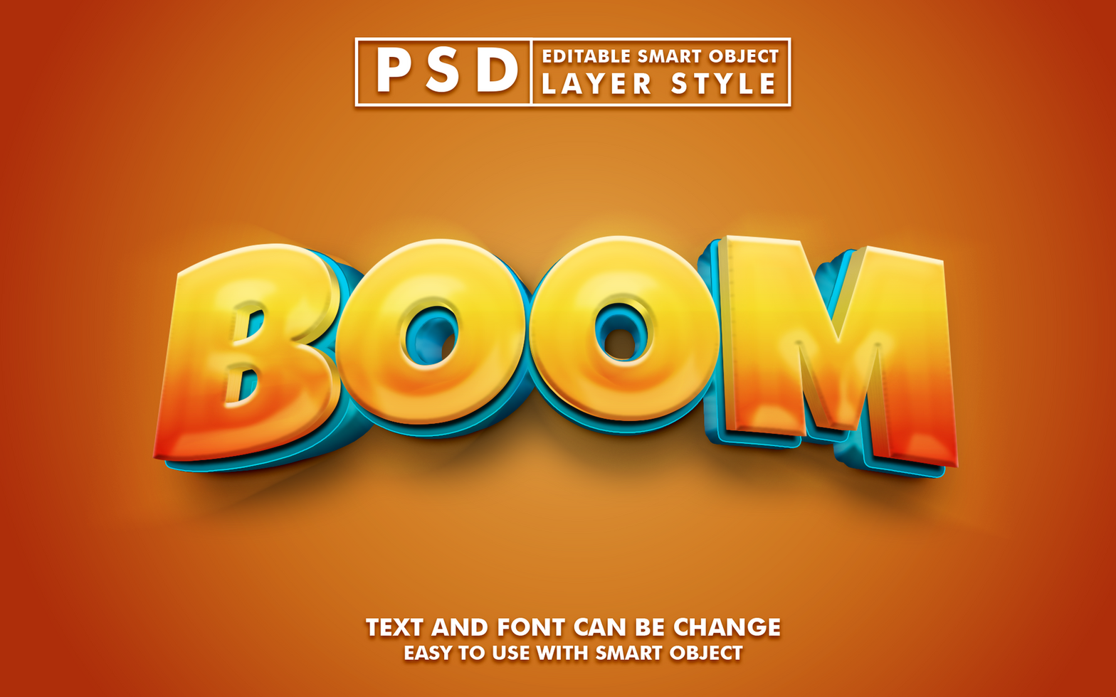Boom Editable Text Effect psd