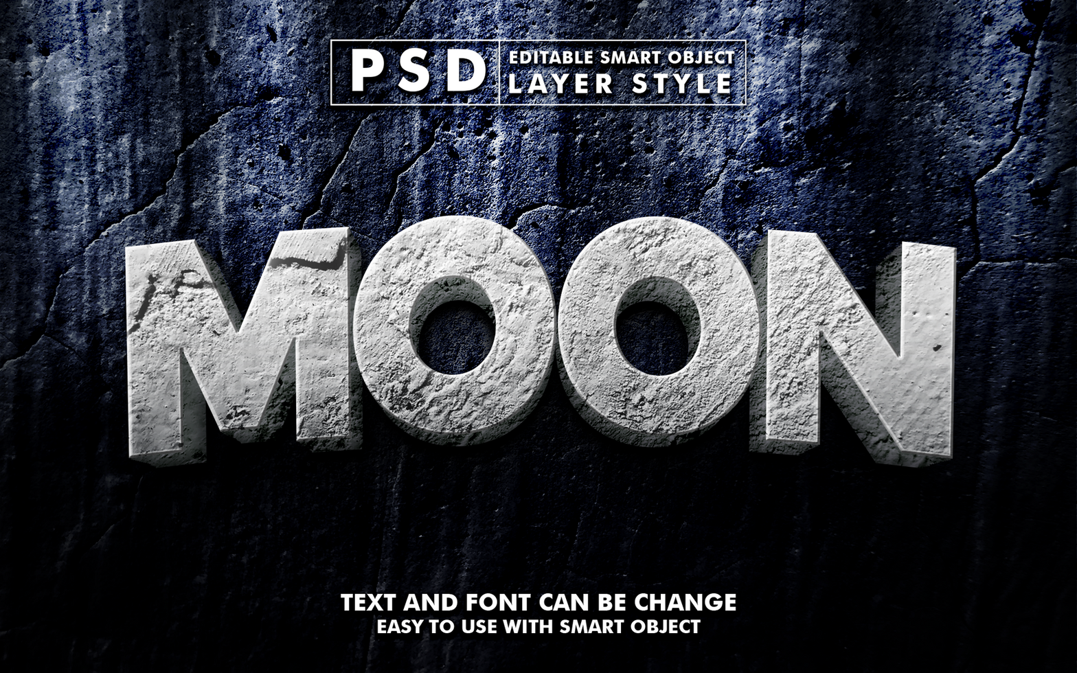 Moon Editable Text Effect psd
