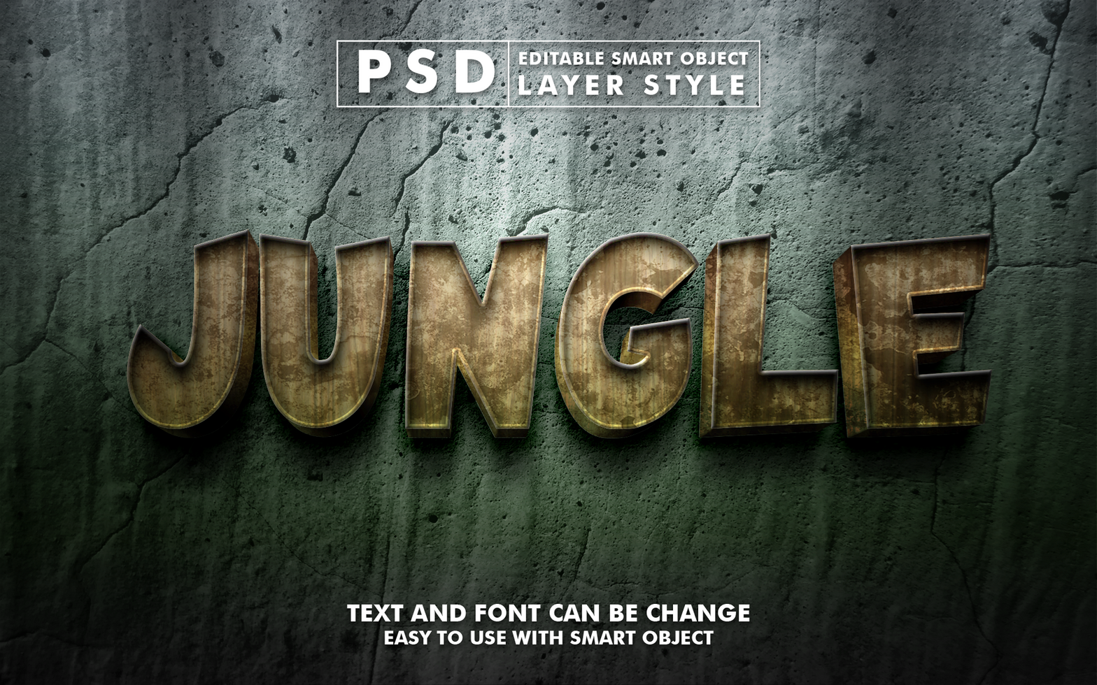 Jungle Editable Text Effect psd