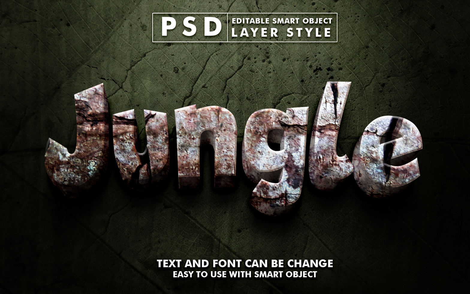 Jungle Editable Text Effect psd