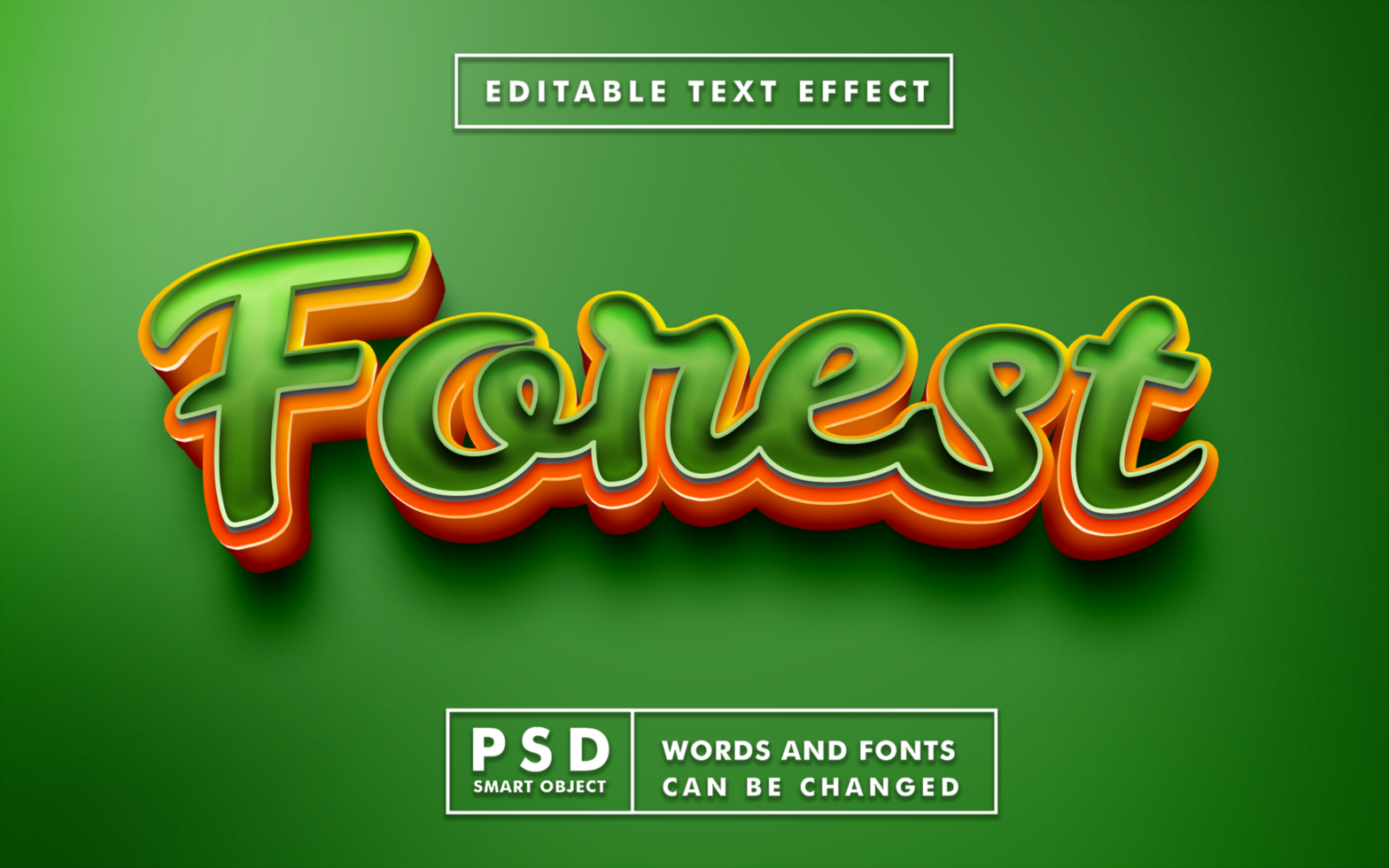 Nature Editable Text Effect psd