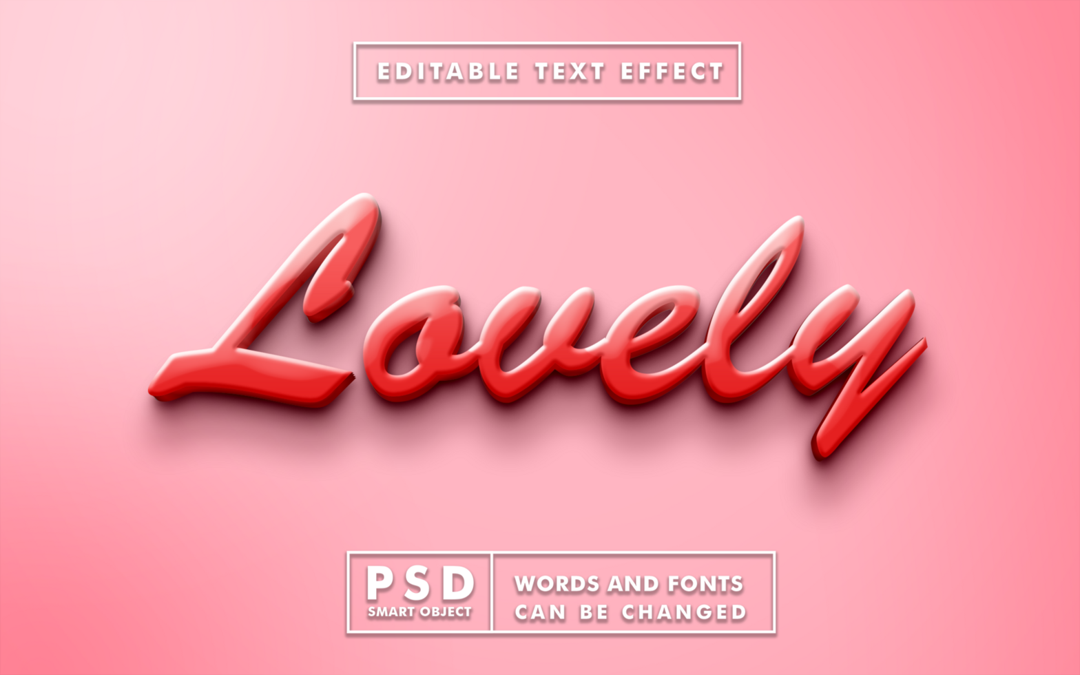 Lovely Editable Text Effect psd