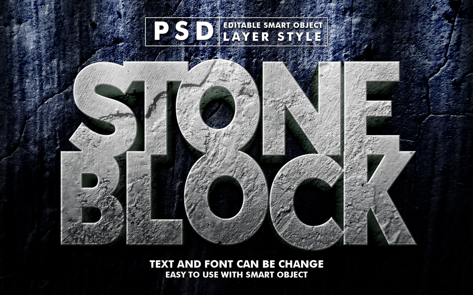 Stone Editable Text Effect psd