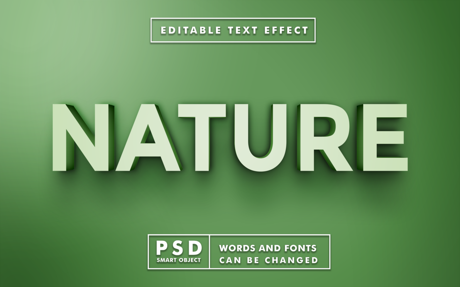 Nature Editable Text Effect psd