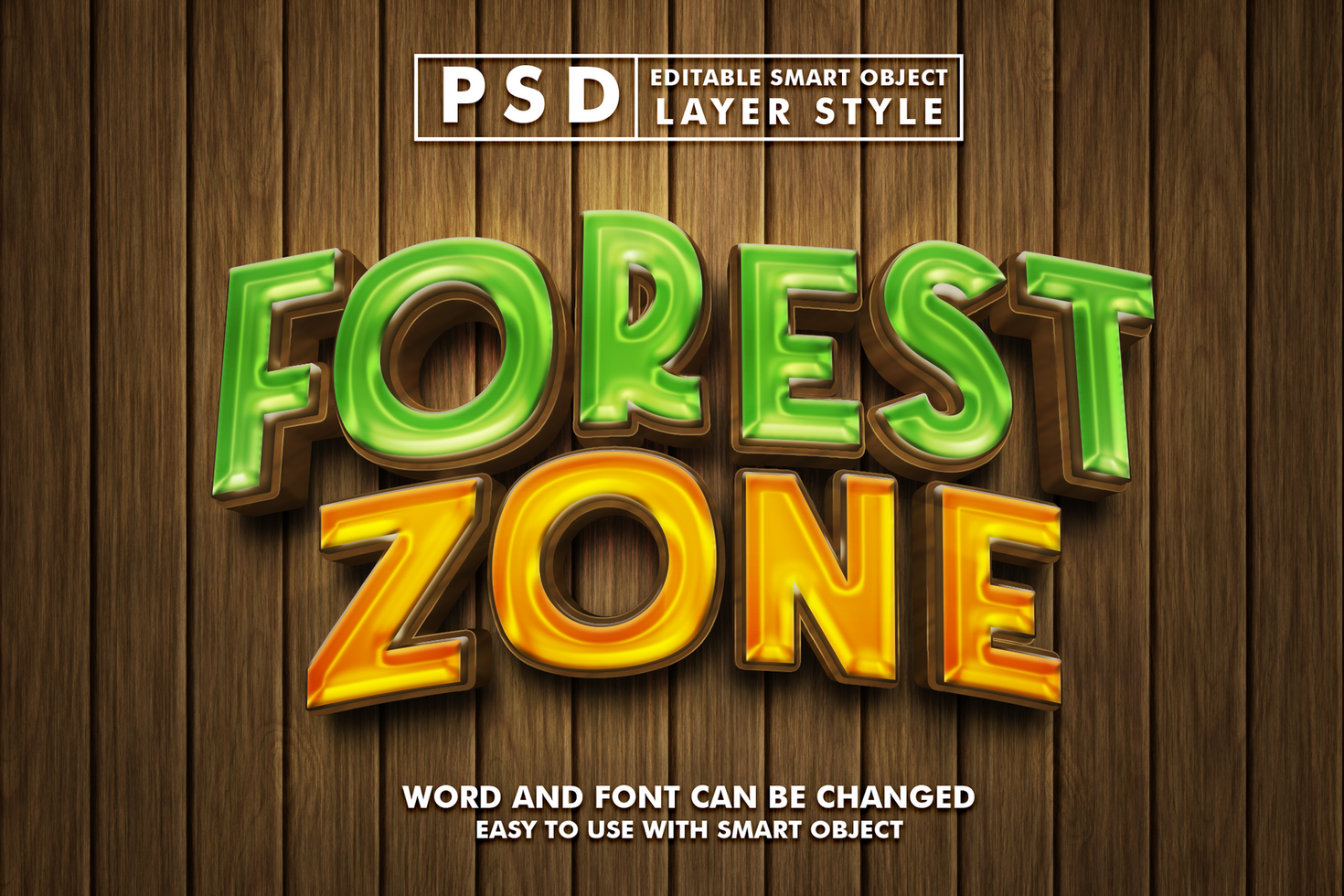 Forest Editable Text Effect psd