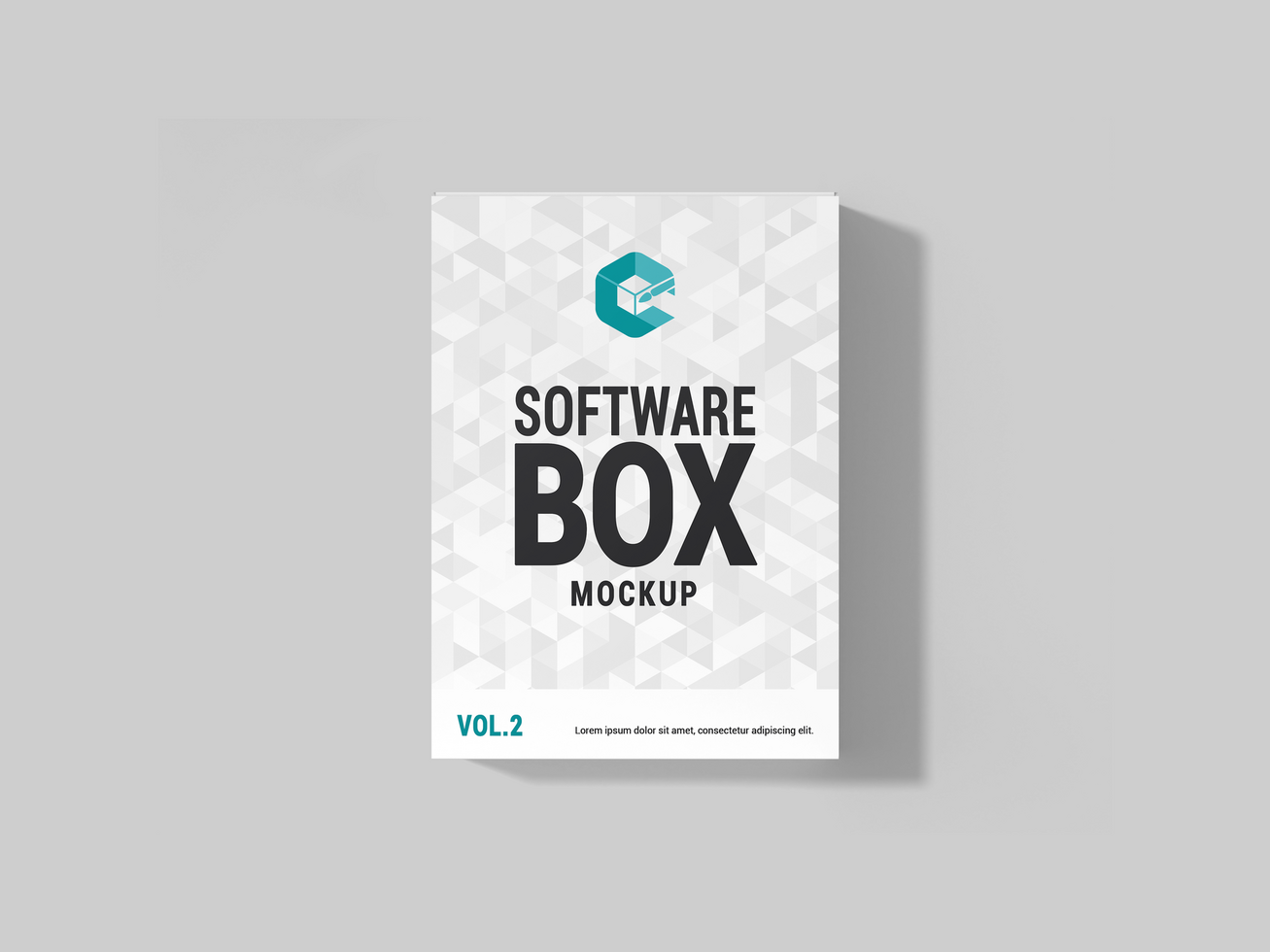 3D Software box mock up cangeable color and background - Blank rectangle box template design with copy space psd