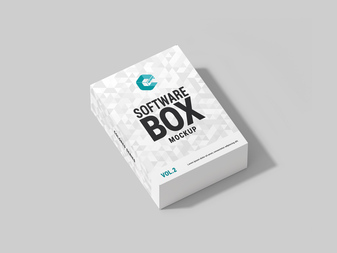 Blank Rectangle Box Mockup - Medium size Cardboard packaging box template - Craft paper box mockup psd