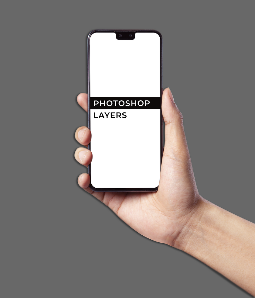 Smartphone mockup closeup isolated on white background. psd