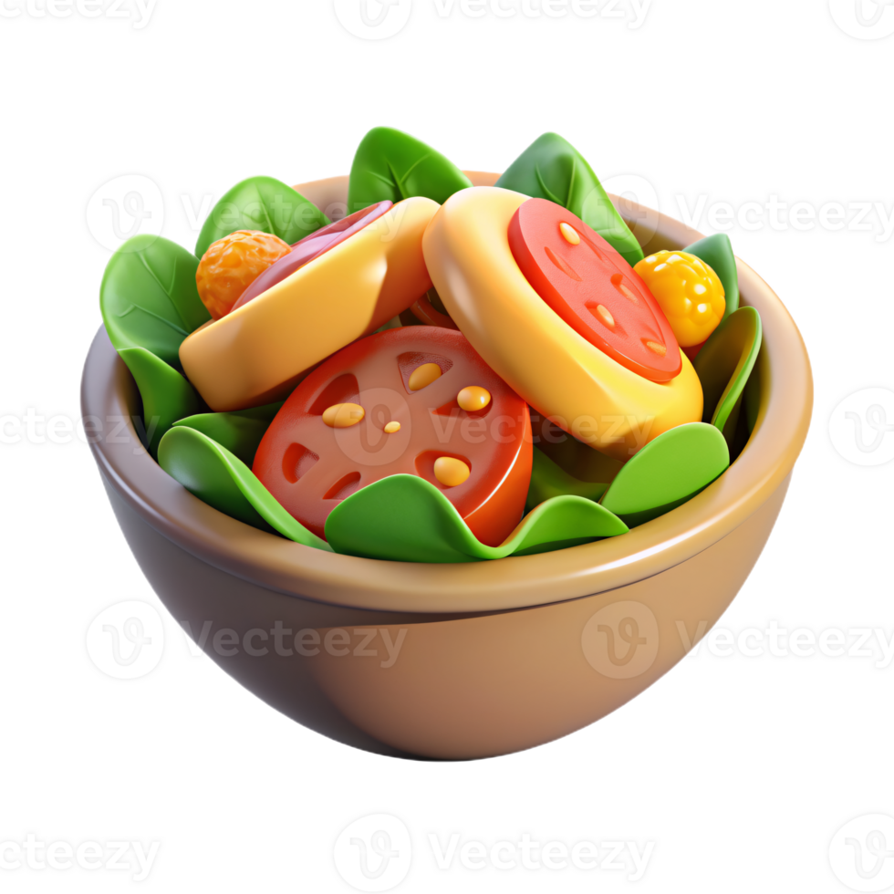 bowl of salad with various vegetables, including tomatoes, lettuce, and cucumbers, arranged in a colorful and appetizing way png