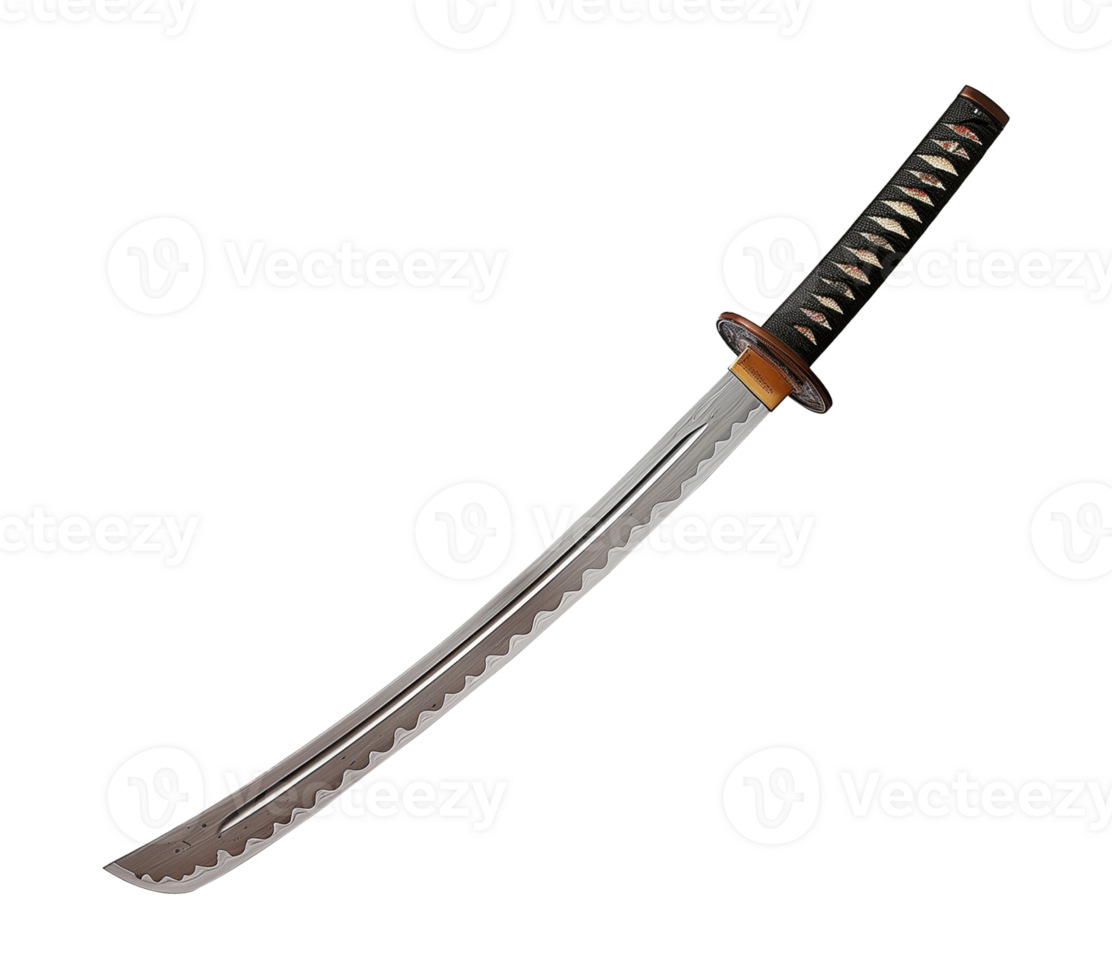 Japanese Katana Sword Isolated on Transparent Background png