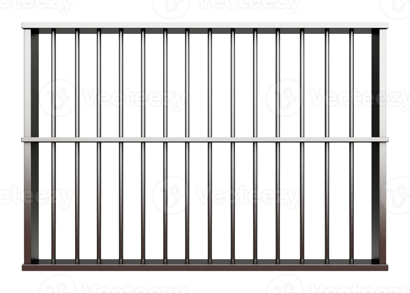 Prison Jail Stainless Bars Isolated on Transparent Background png