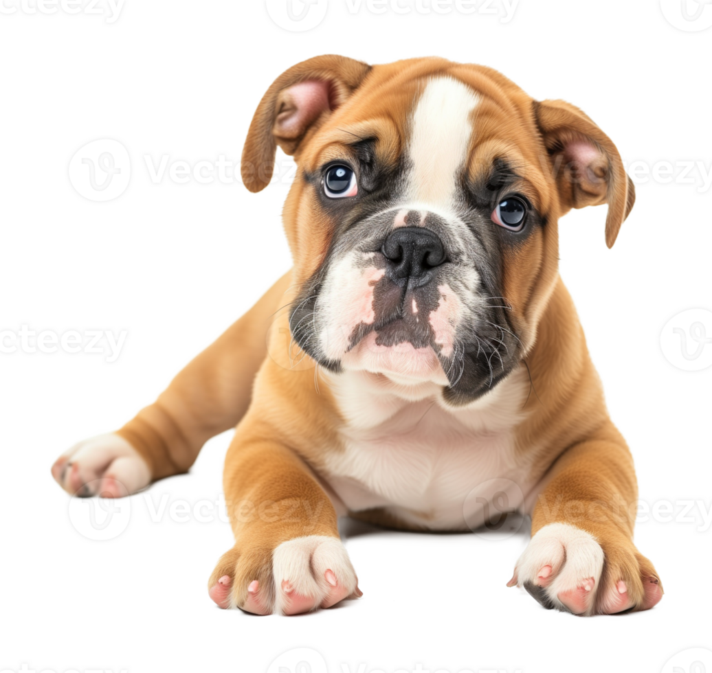 Cute Bulldog Puppy Isolated on Transparent Background png