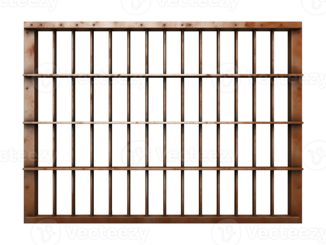 Prison Jail Rusty Bars Isolated on Transparent Background png
