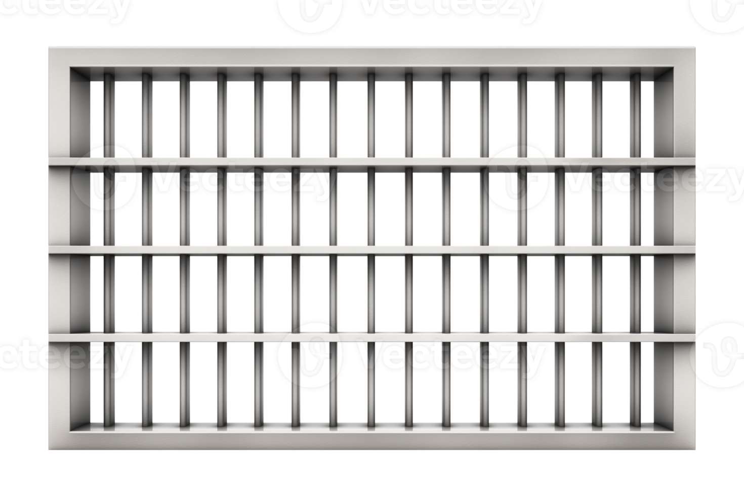 Prison Jail Stainless Bars Isolated on Transparent Background png