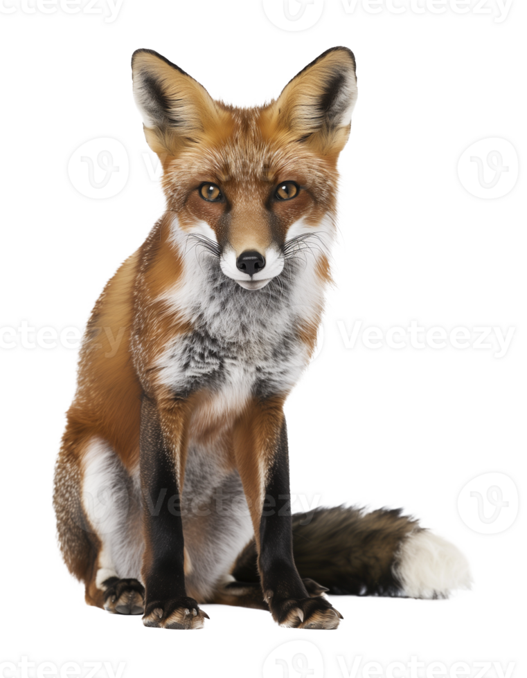 Fox Front View Isolated on Transparent Background png
