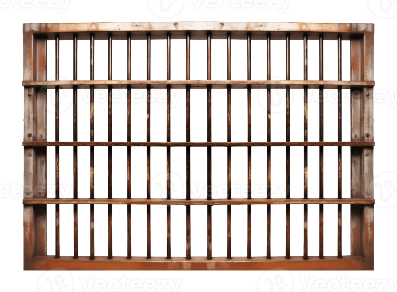 Prison Jail Rusty Bars Isolated on Transparent Background png