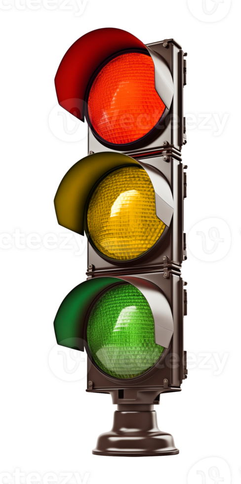 Traffic Light Isolated on Transparent Background png