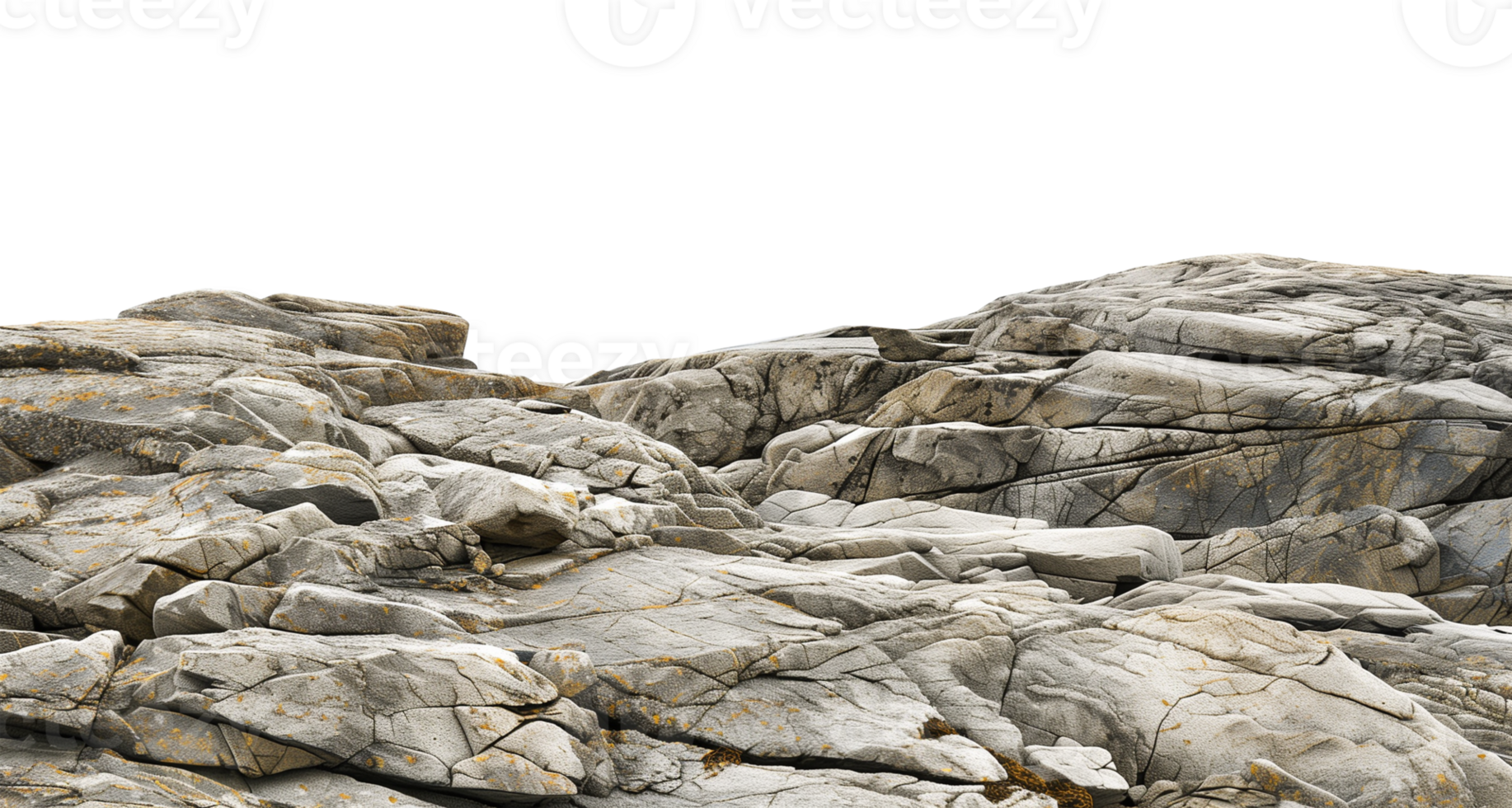 Rocky Shore Landscape Isolated on Transparent Background png
