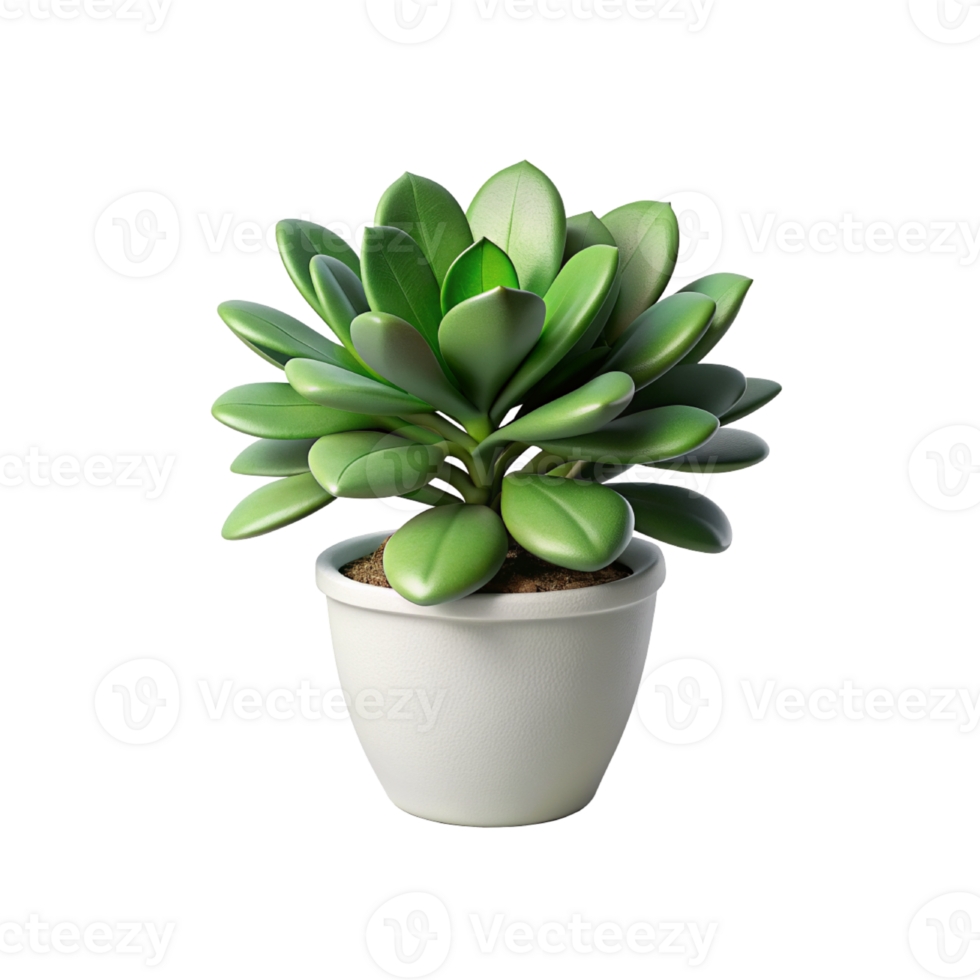 succulent plant in a pot on a white background png