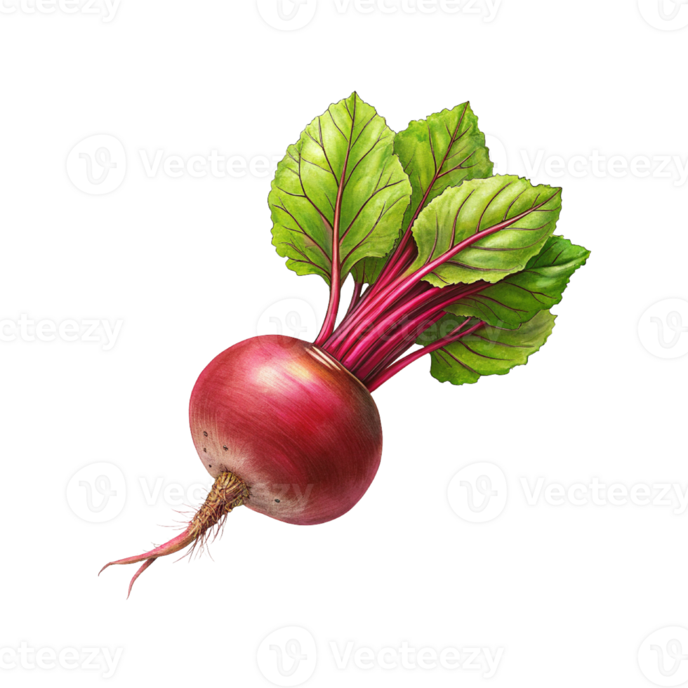 Fresh beet rhizome with leaves png