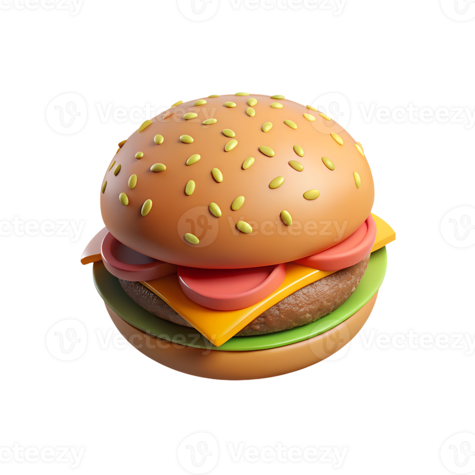 a hamburger on a white background png