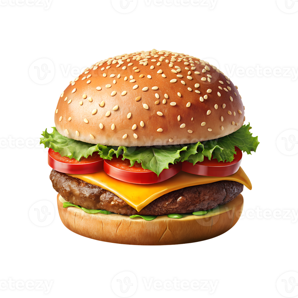 a hamburger with lettuce and cheese on it png