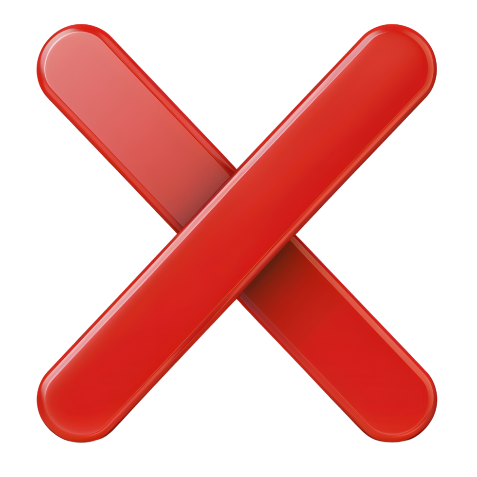 Red Cross mark icon. X mark. png