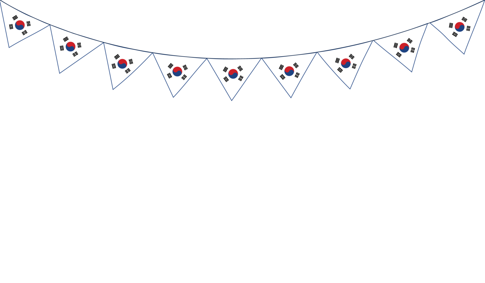 Round South Korea flag decoration.South Korean flag bunting png