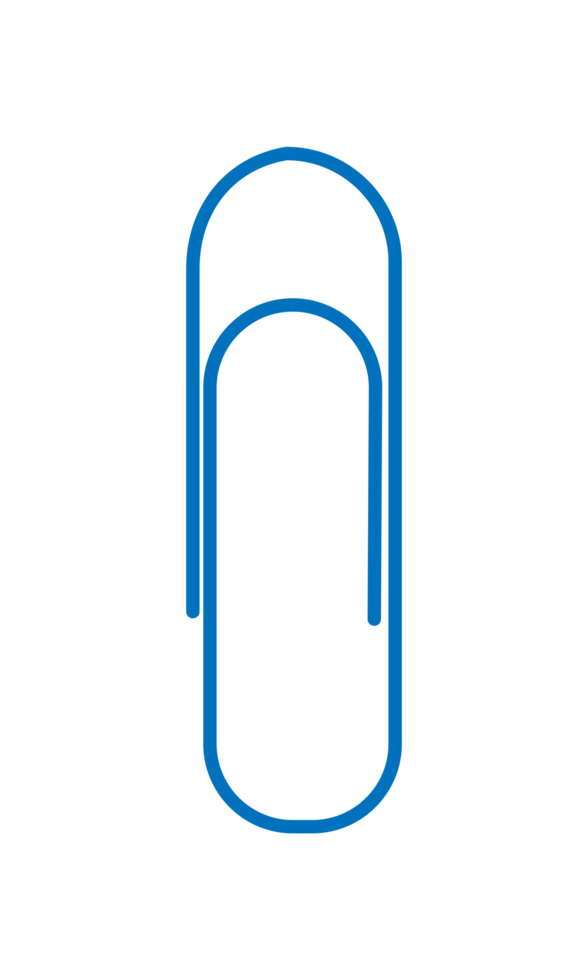 Paper clip on transparent background png