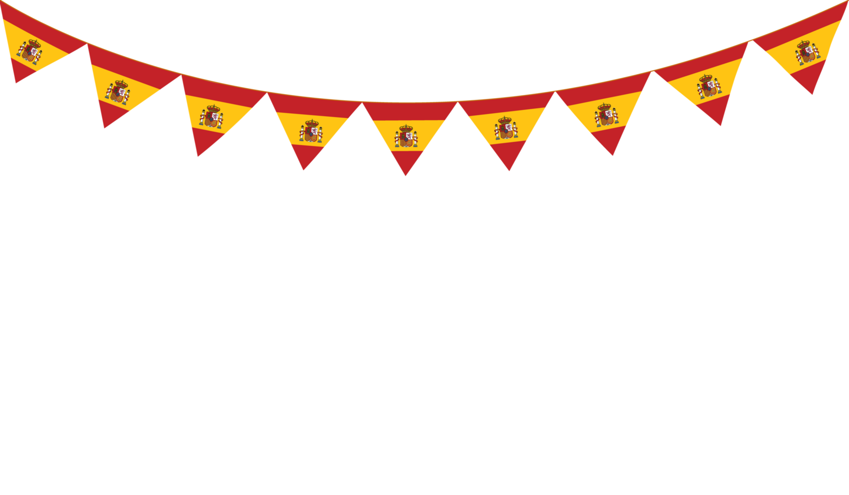 Round Spain flag decoration.Spanish flag bunting png