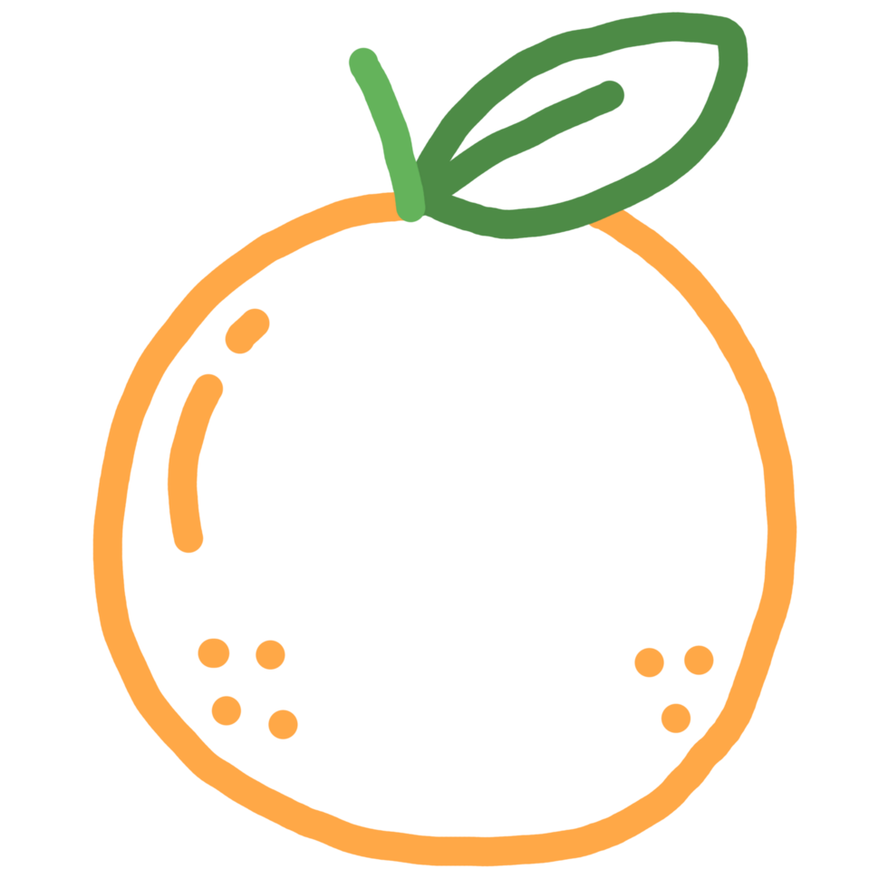 cute line orange png