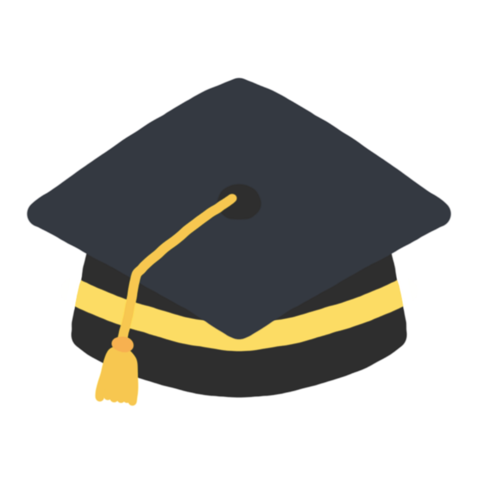 Graduation hat cartoon png