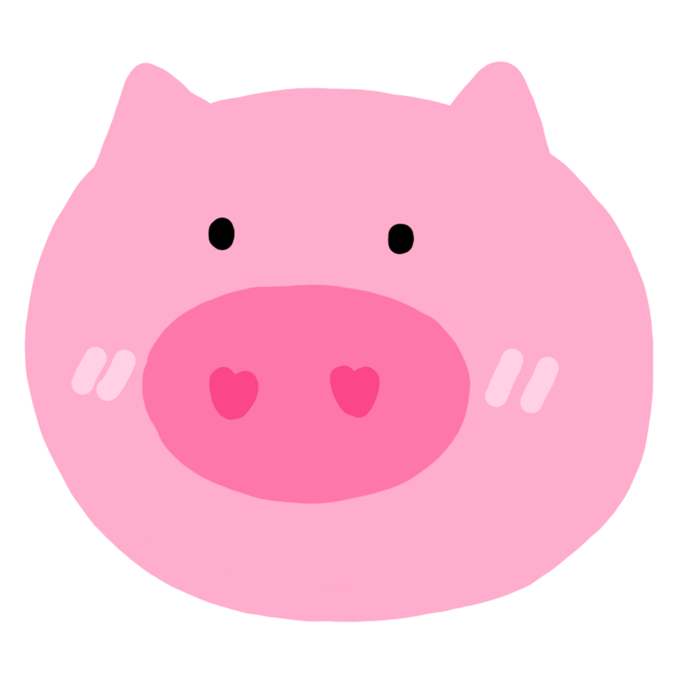 rosa maiale cartone animato png