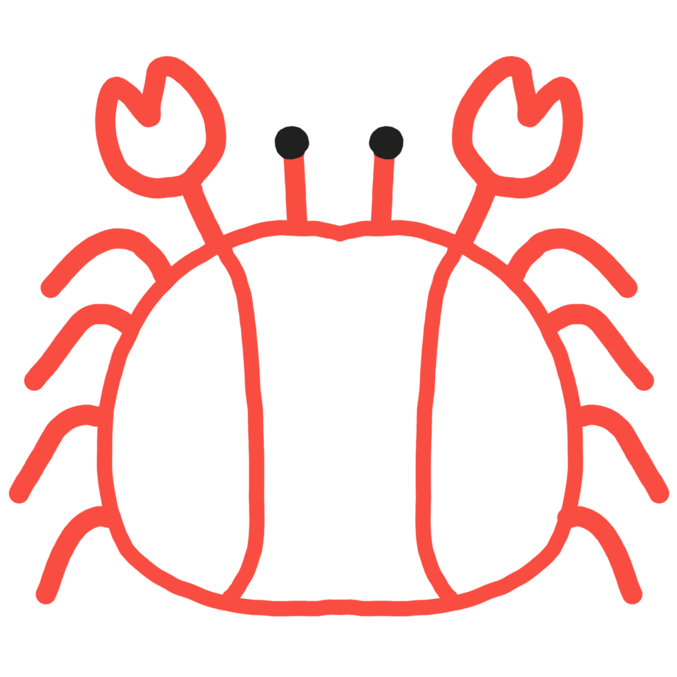 red line crab png