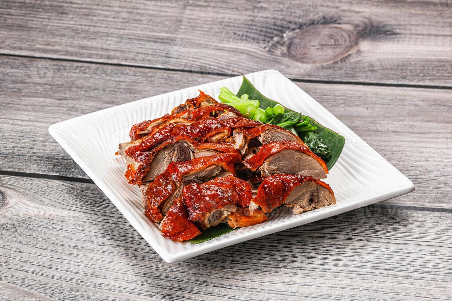 Asian cuisine - roasted duck with skin photo