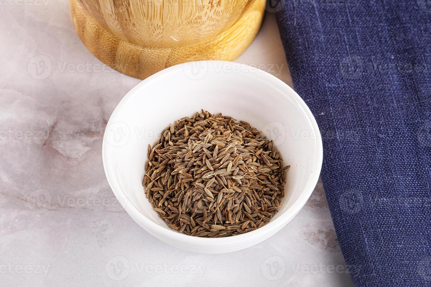Zeera seeds in the bowl photo