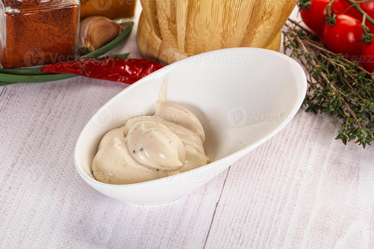 Burger sauce in the bowl photo