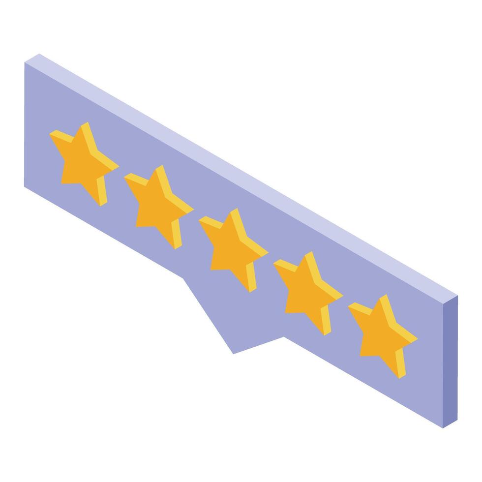 Five star rating is showing positive customer experience for client satisfaction vector