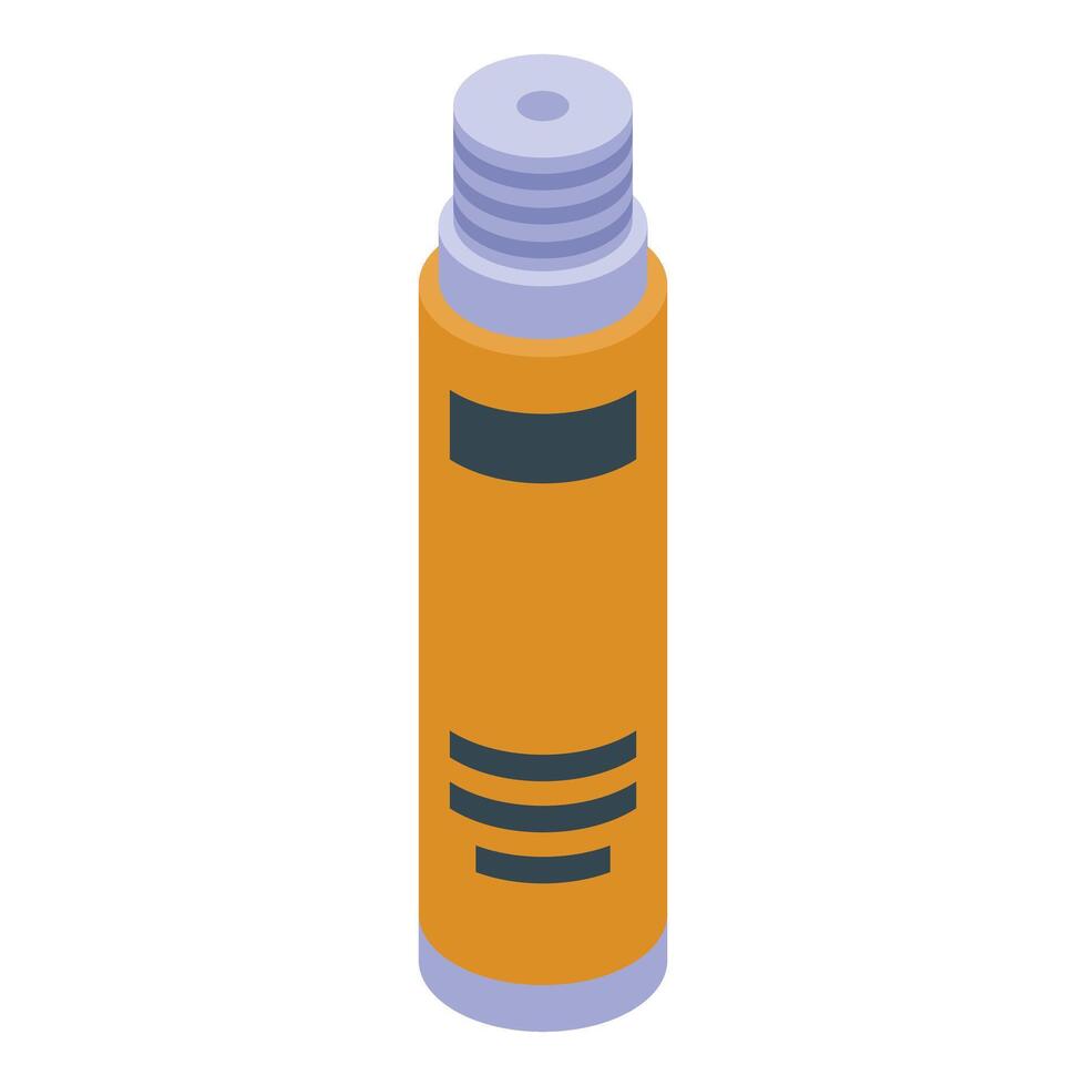 Cosmetic tube open showing screw thread for packaging vector