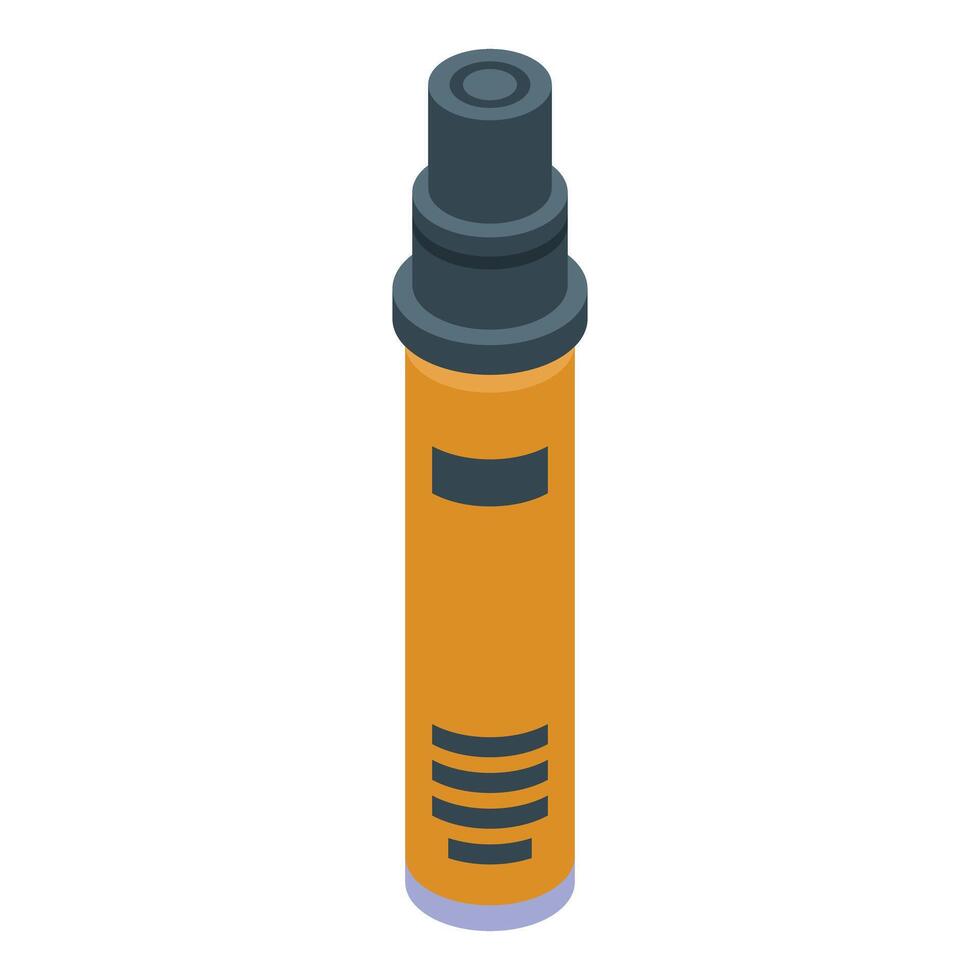 Electronic cigarette device with cartridge containing liquid for vaping vector