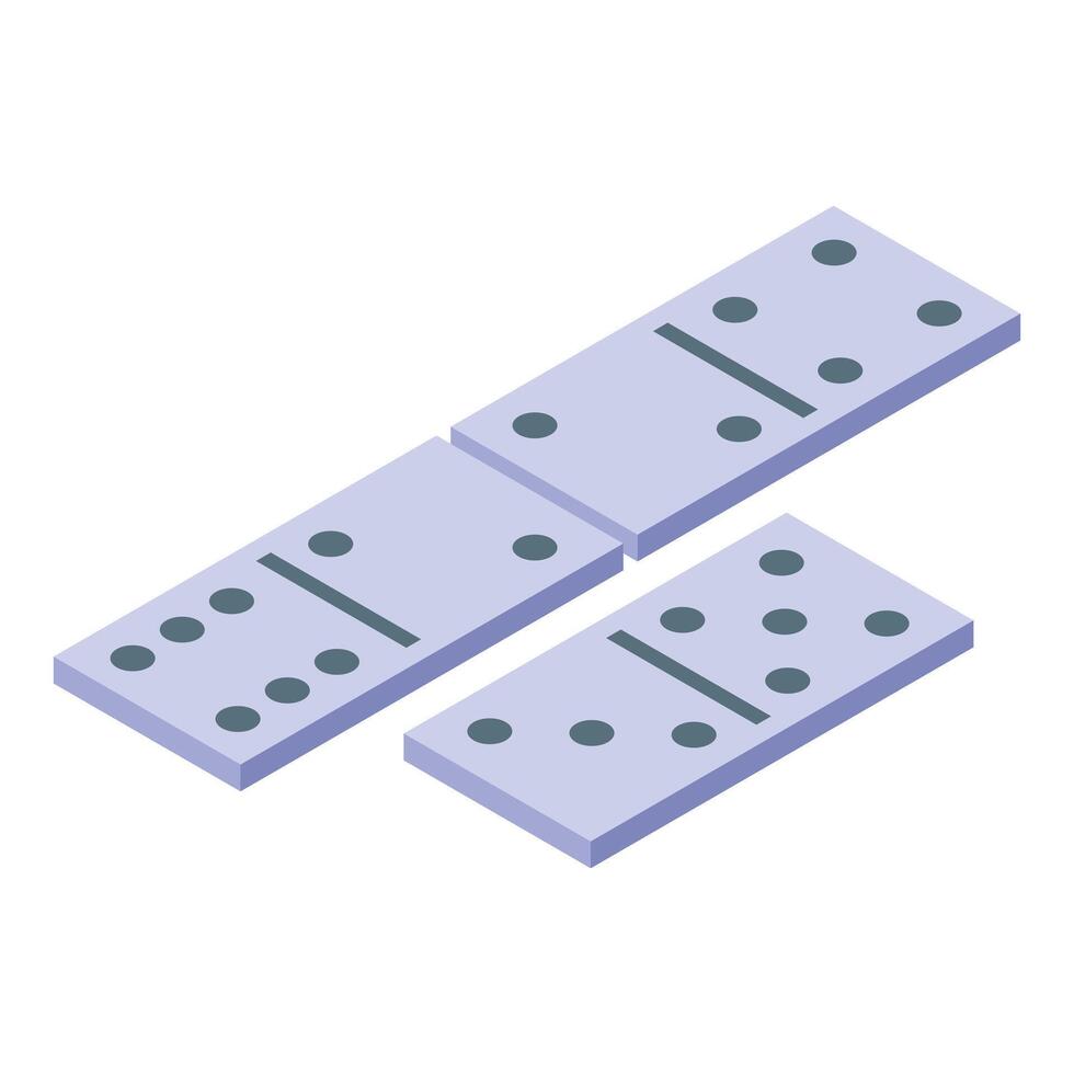 Domino game pieces lying on white background vector