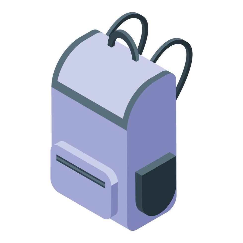 School backpack isometric style for back to school projects vector