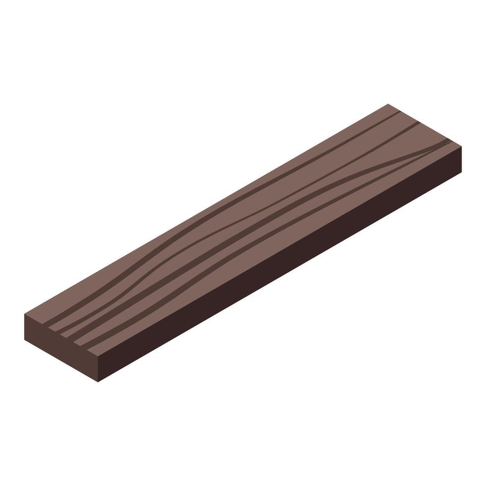 Wooden plank lying with grain and knots visible vector