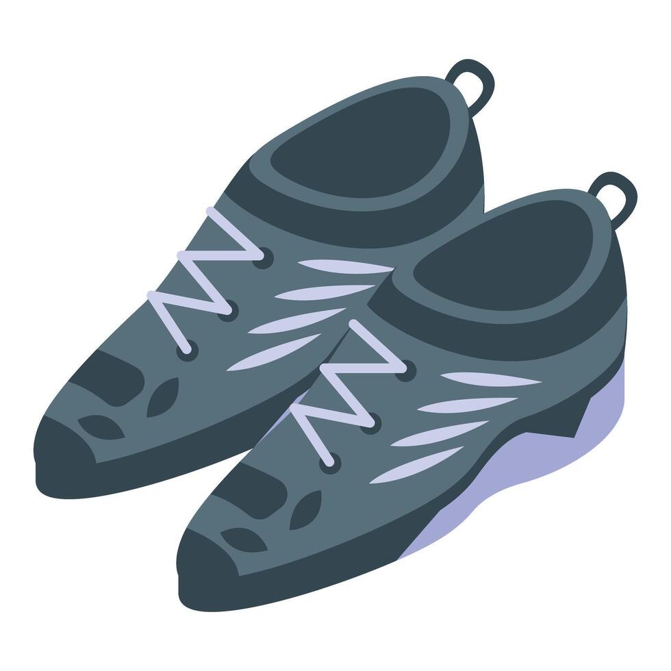 Pair of climbing shoes isometric icon for web design vector