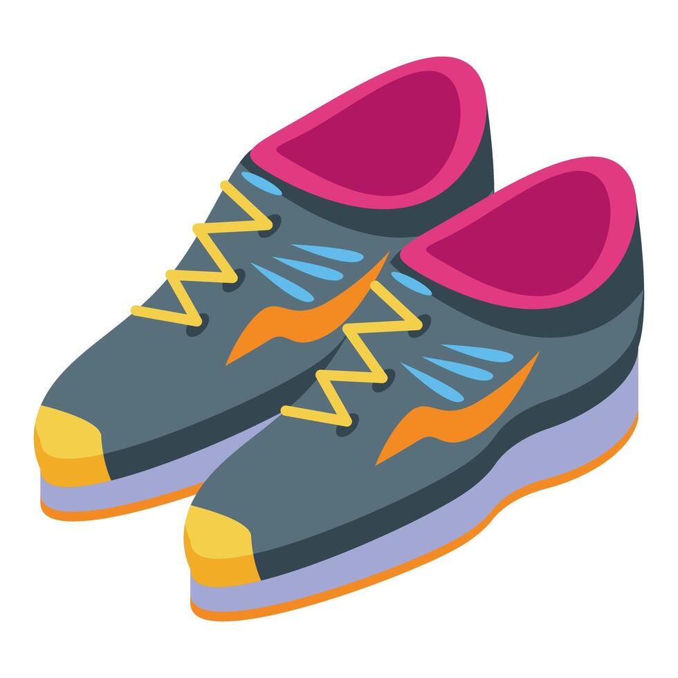Pair of running shoes for fitness training session vector