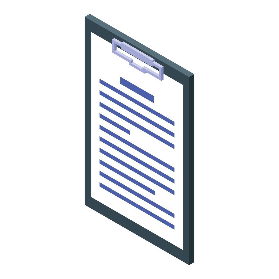 Clipboard showing contract for business agreement vector