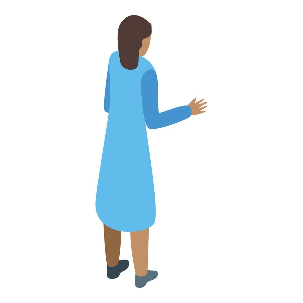 Female doctor explaining something using hand gestures vector