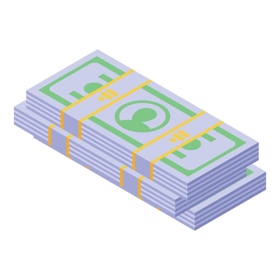 Pile of money cash stack representing wealth and savings vector